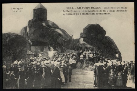 Penvénan - Port-Blanc reconstitution de la Sentinelle et bénédiction de la vierge - AD22 - 16FI7016