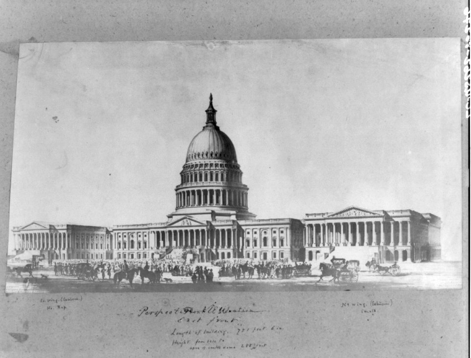 Perspective elevation of Capitol exterior, east front LCCN2009631407