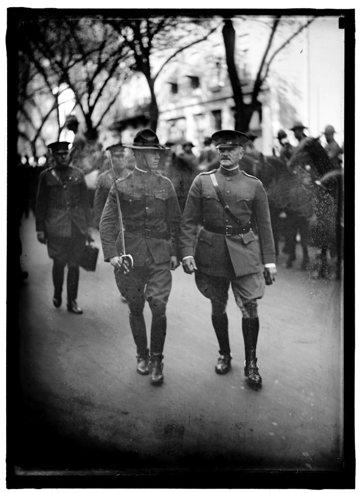 PERSHING, JOHN J. GENERAL, U.S.A. FIRST DIVISION; PARADE LCCN2016870454