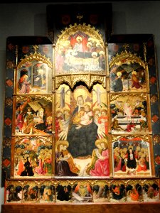 Altarpiece with Scenes from the Life of the Virgin, Gonzalo Perez workshop, Aragon Spain, early 15th century - Nelson-Atkins Museum of Art - DSC08353