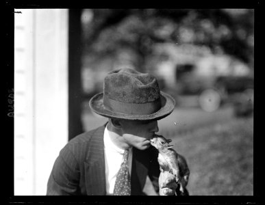 Pete, the pet squirrel, at the White House LCCN2016891734