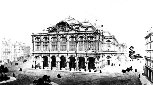 Perspective view of Viollet-de-Duc's Opera Competition project, 1861 - Mead 1991 p66