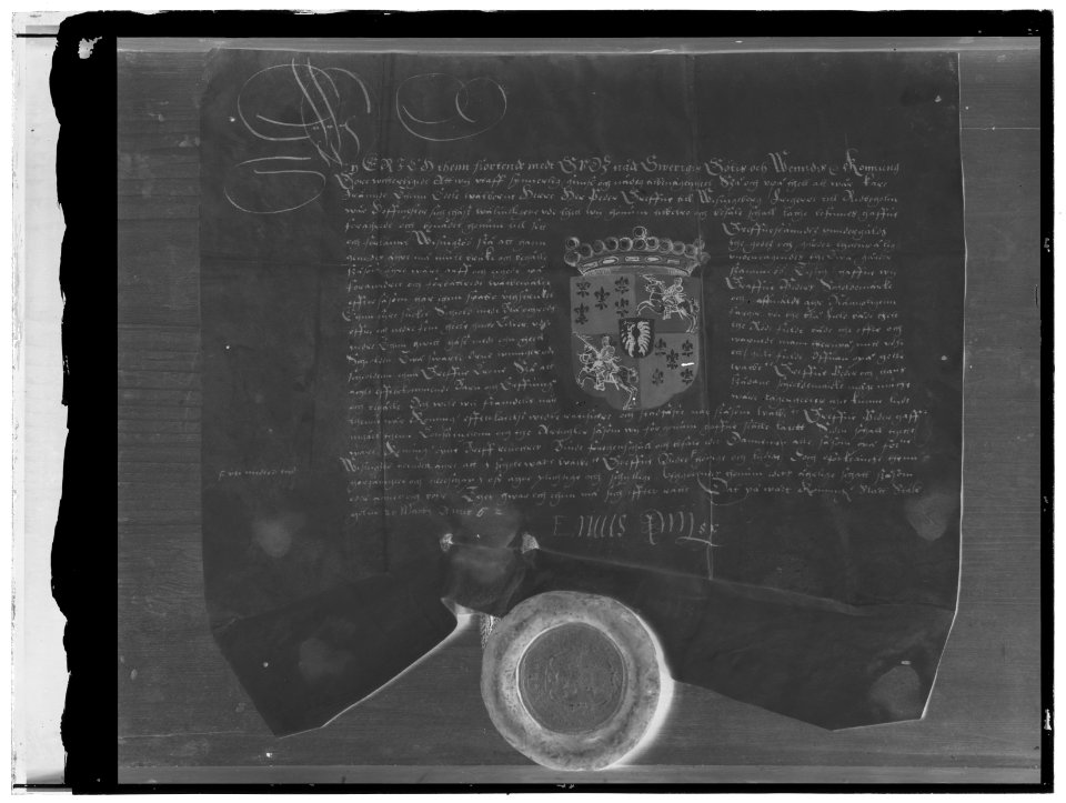 Per Brahes grevebrev med sigill - Skoklosters slott - 17383-negative