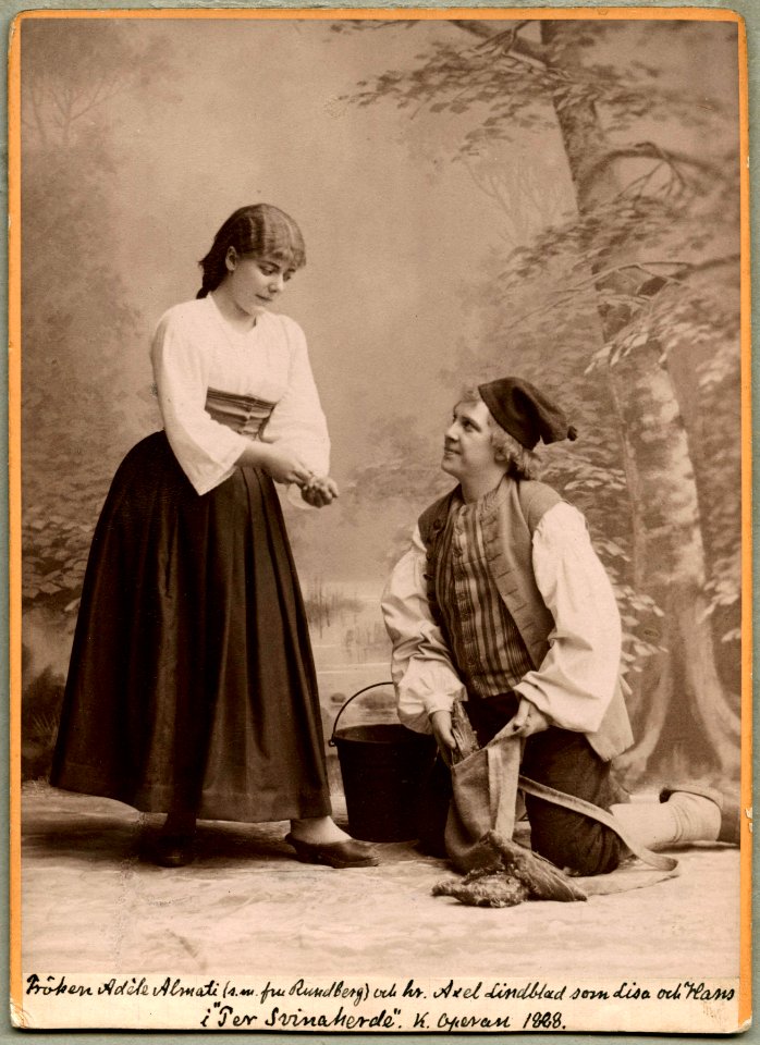 Per Svinaherde, Kungliga Operan 1888. Rollporträtt - SMV - H5 096