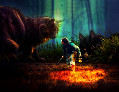 Fantasy forest warrior