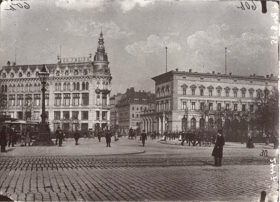 Petersstrasse Koenigsplatz Leipzig 1890