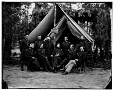 Petersburg, Va. Surgeons of 3d Division before hospital tent LOC cwpb.03662