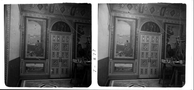 Petit saló decoratiu Nogués a l ' interior d ' una casa museu de Barcelona