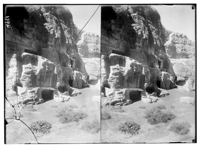 Petra (Wadi Musa). El-Beda and el-Barid. El-Barid. Cliff dwellings near 'high place' of el-Barid LOC matpc.03137