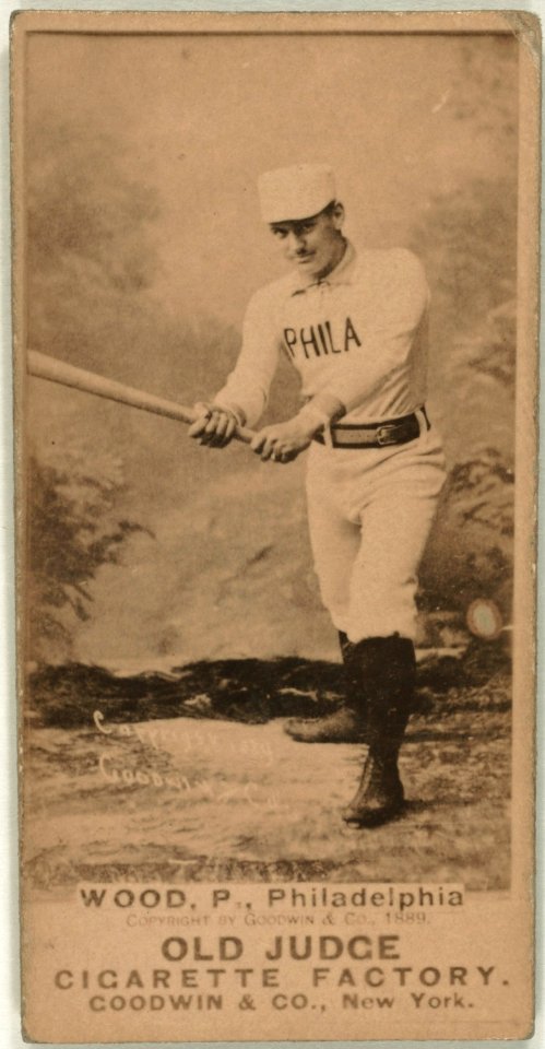 Pete Wood, Philadelphia Quakers, baseball card portrait LCCN2007686912