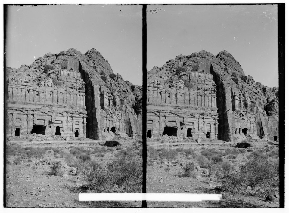 Petra in Transjordan. General view of tombs on the E. LOC matpc.01657