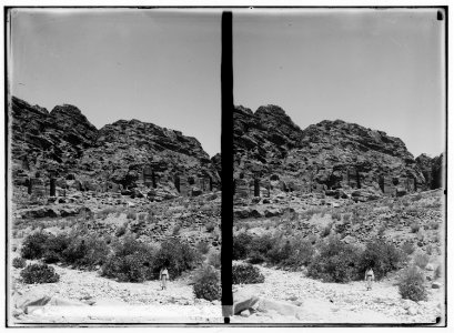 Petra in Transjordan. Panorama of tombs on the E., section I LOC matpc.01655