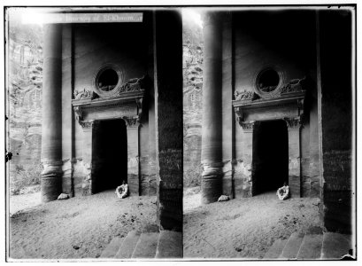 Petra in Transjordan. Side doorway of el-Khazne LOC matpc.01644