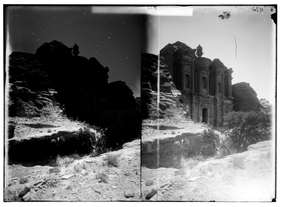 Petra in Transjordan. Temple of Ed-Deir from the N.W. LOC matpc.01667