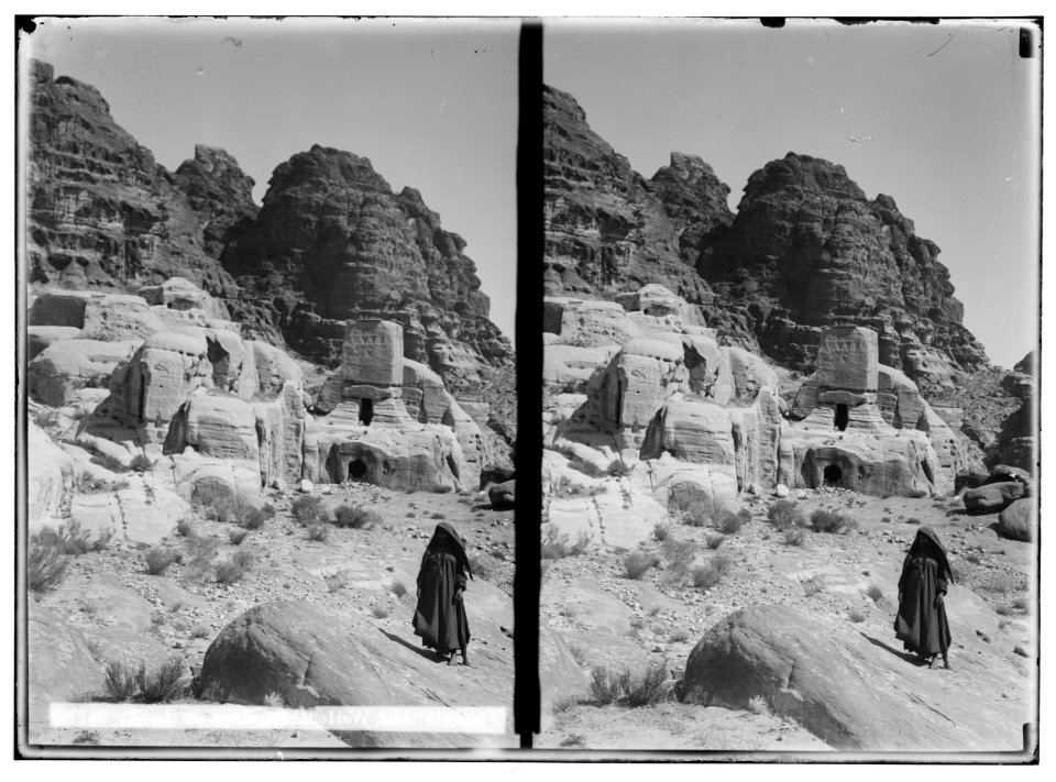Petra in Transjordan. Tomb en route to Mt. Hor, Jebel Harun LOC matpc.01680