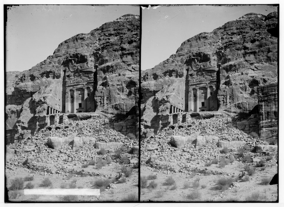 Petra in Transjordan. Tomb with urn LOC matpc.01658