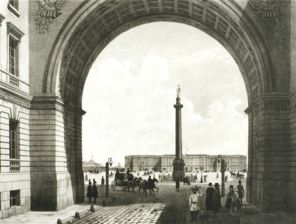 Peterburg, Palace Square, 1820s