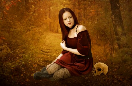 Young lady gothic photo