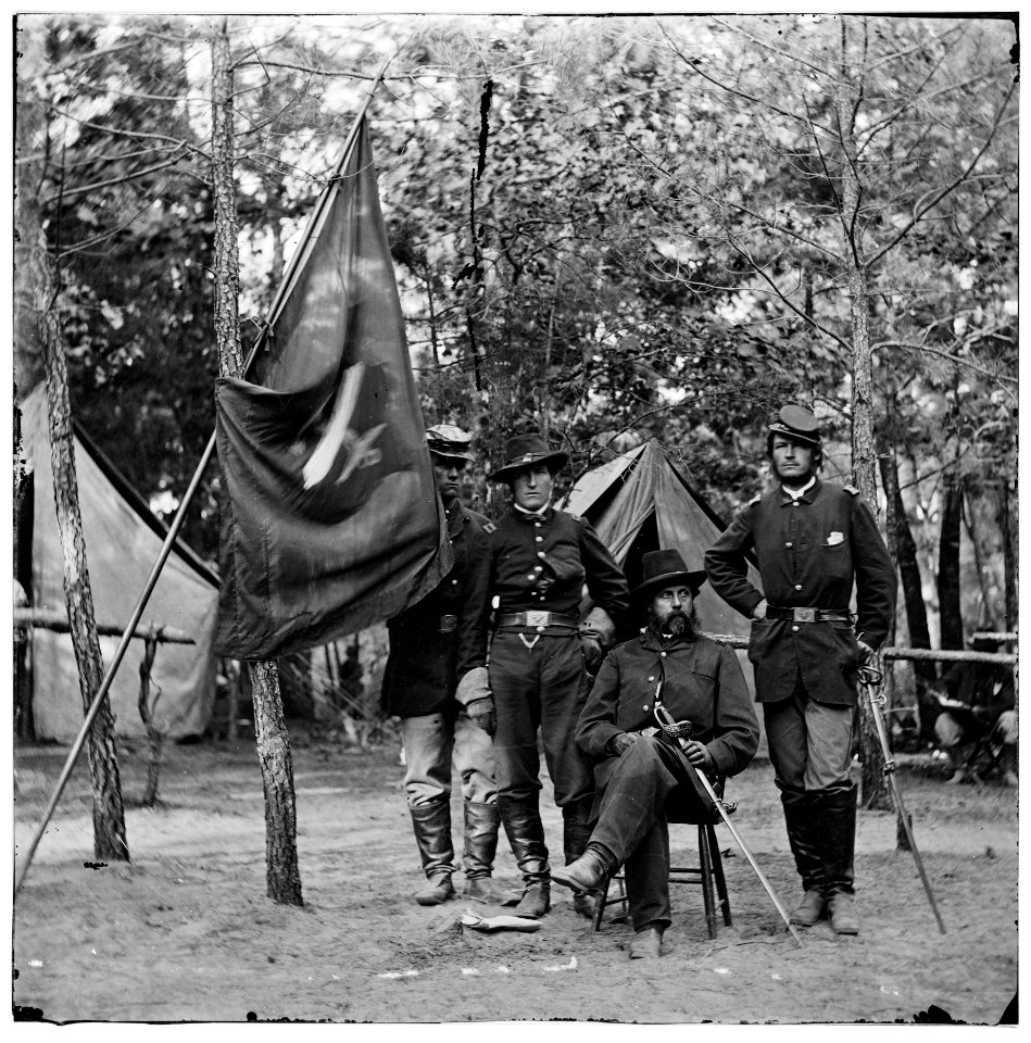 Petersburg, Va. Gen. Orlando B. Willcox and staff, 3d Division, 9th Corps LOC cwpb.01715