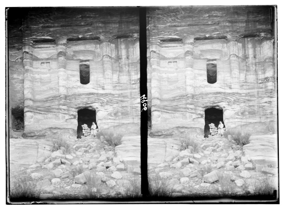 Petra (Wadi Musa). Theatre and el-Khubta area. A colorful monument. Cut from highly coloured veined sandstone LOC matpc.03091