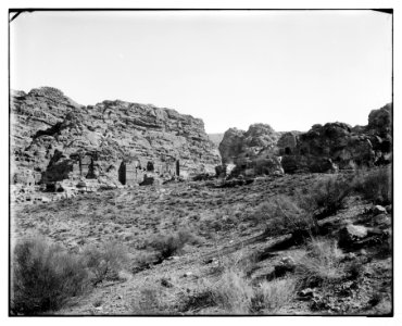 Petra. Panorama of tombs on the east in two sections LOC matpc.06894