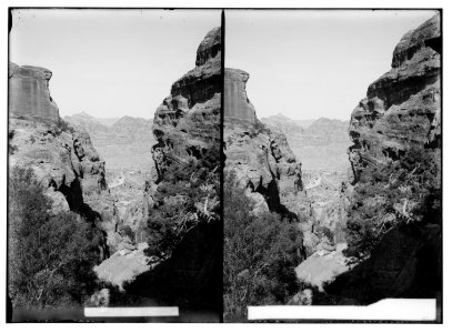 Petra in Transjordan. Deep gorge en route to place of sacrifice LOC matpc.01670