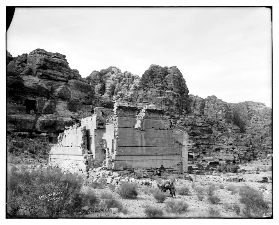 Petra. Temple of Kasr Firaun with altar LOC matpc.06891