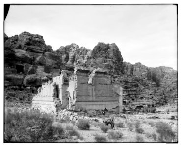 Petra. Temple of Kasr Firaun with altar LOC matpc.06891