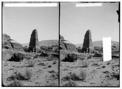 Petra in Transjordan. Obelisk of Zibb 'Atuf LOC matpc.01671