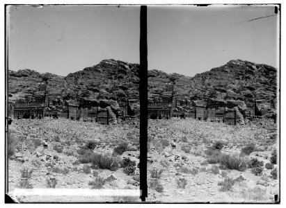 Petra in Transjordan. Panorama of tombs on the E., section II LOC matpc.01656
