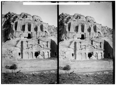 Petra in Transjordan. Tomb with obelisks LOC matpc.01629