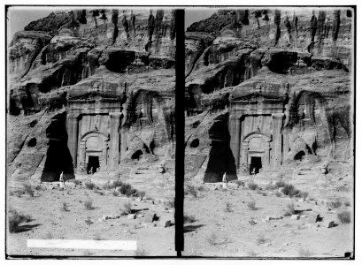 Petra in Transjordan. Tomb with three urns LOC matpc.01661