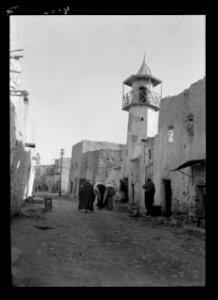 Petra. (Wadi Musa). Ma'an el-Hadj. Street and minaret LOC matpc.16258