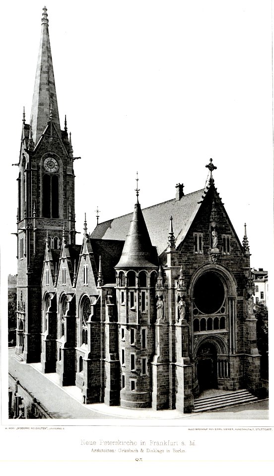 Peterskirche Frankfurt am Main Architekten Grisebach & Dinklage in Berlin, Tafel 85, Kick Jahrgang II