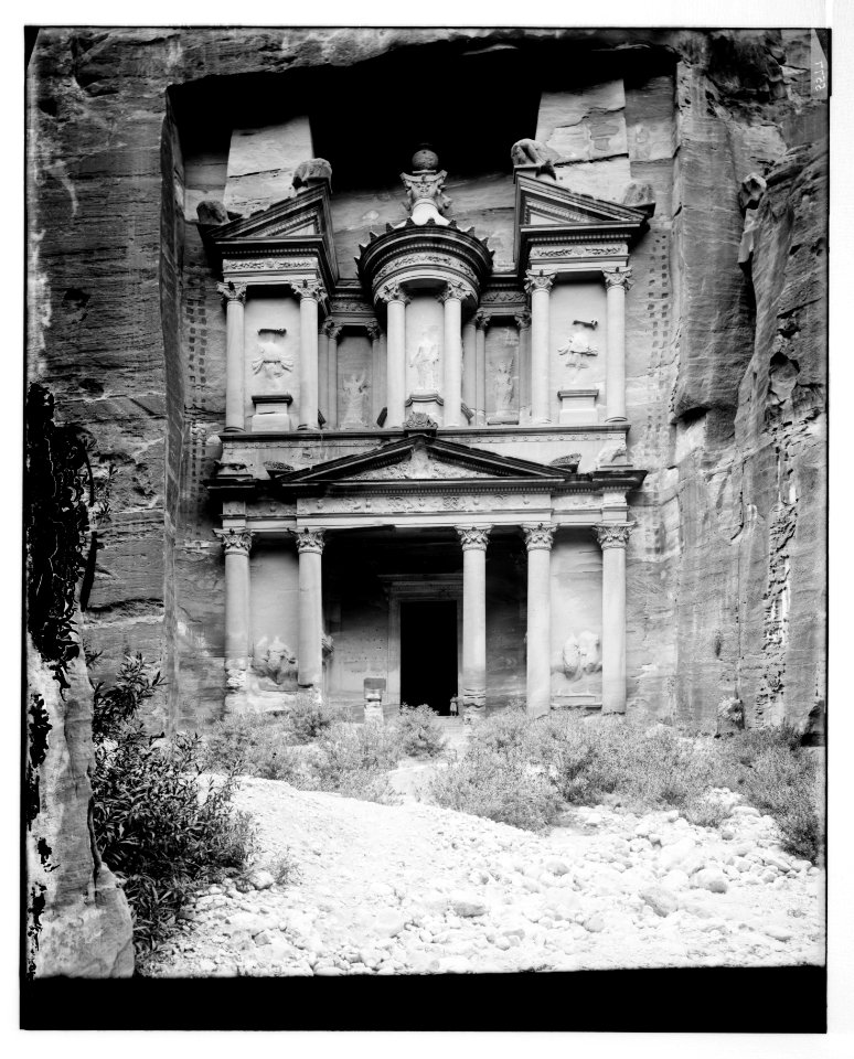 Petra. Front view of Temple of el-Khazneh LOC matpc.06881