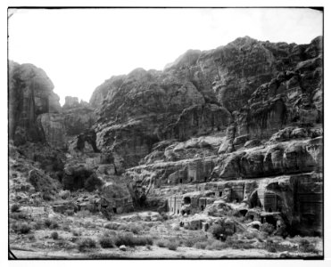 Petra. Gorge and tombs en route to Place of Sacrifice LOC matpc.06918