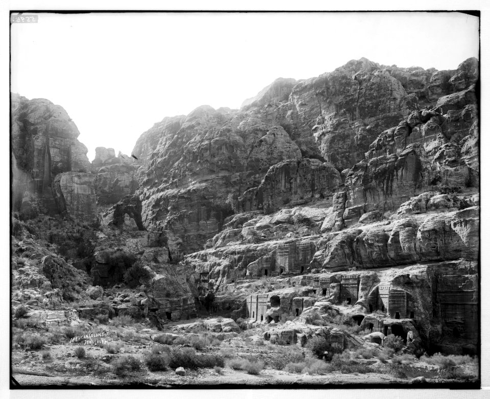 Petra. Gorges and tombs en route to Place of Sacrifice LOC matpc.06896