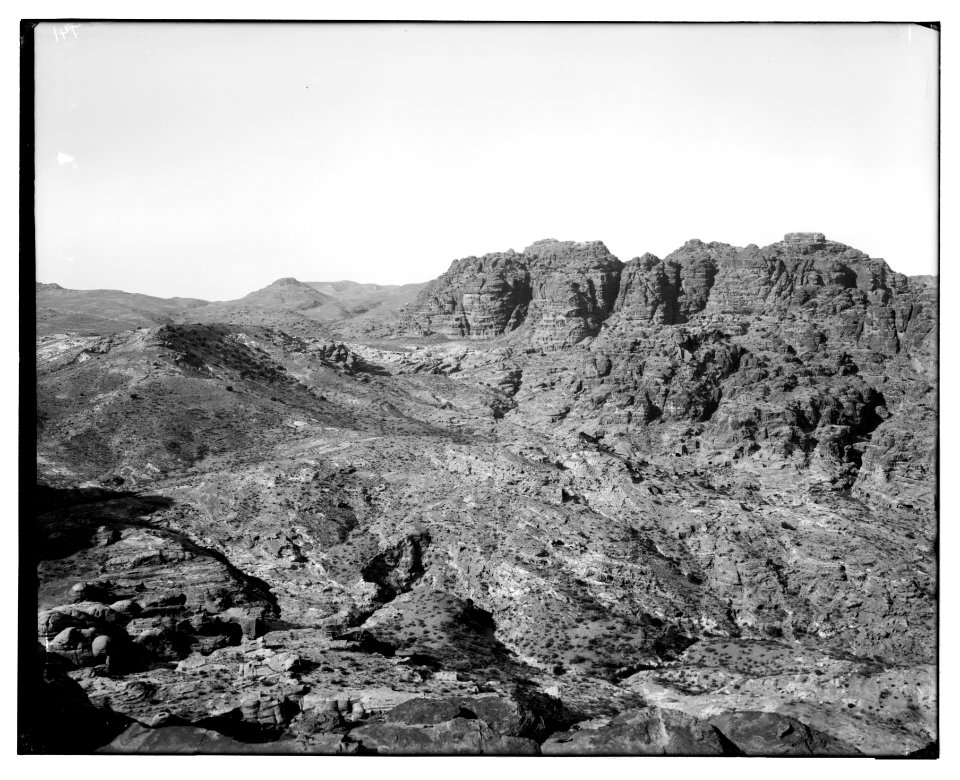 Petra. Panorama of mountains of Petra, in three sections LOC matpc.06932