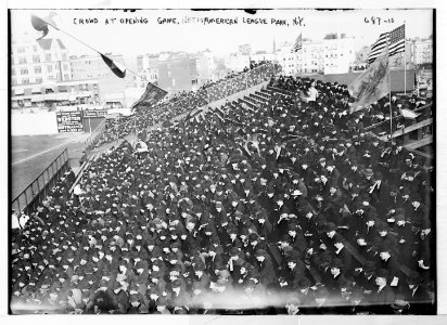Philadelphia Athletics at NY Highlanders, Hilltop Park, Opening Day (baseball) LCCN2014683272
