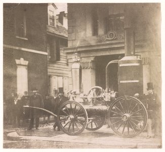 Philadelphia fire company mobile steam driven water pump LCCN2015651579