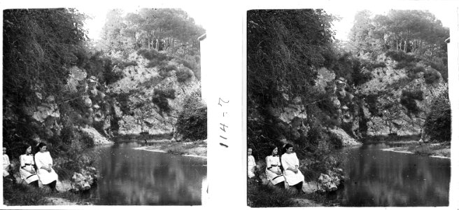 Petit llac a prop del molí a Caldes de Montbui
