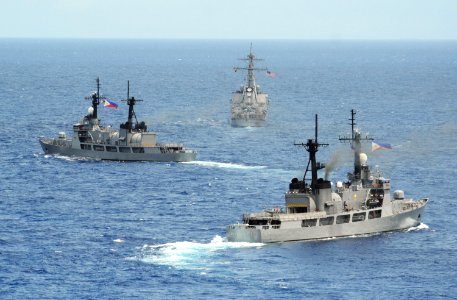 Philippine frigates with USS John S. McCain (DDg-56) in June 2014