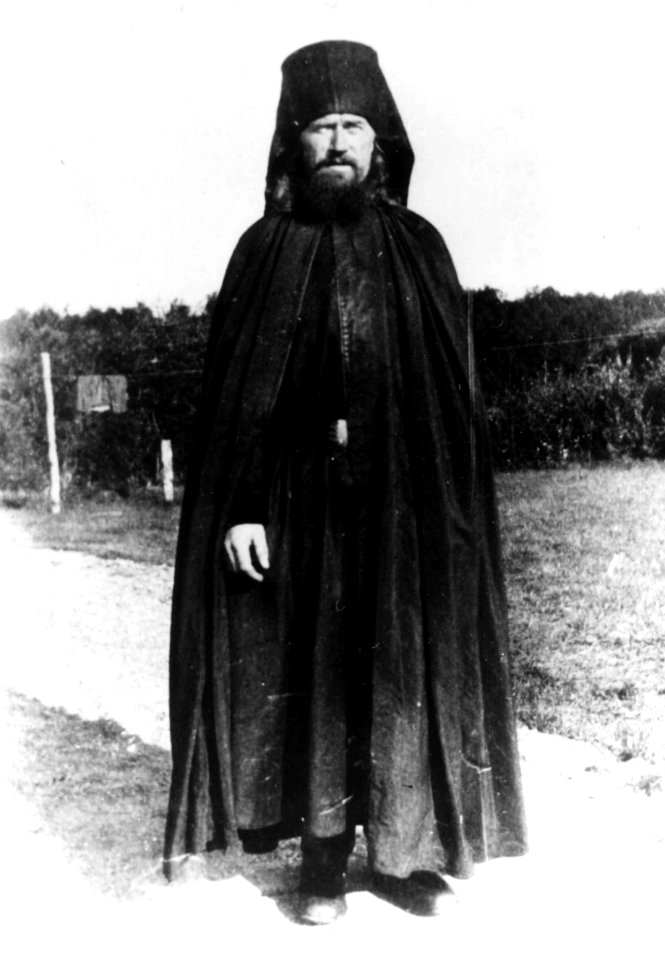 Petsjenga kloster (Petsamo), Russland. Russisk munk - Norsk folkemuseum - NF.08576-014