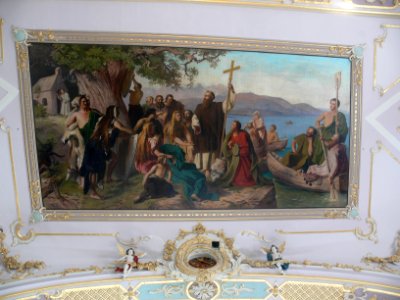 Pfarrkirche Scheidegg Deckengemälde vorne