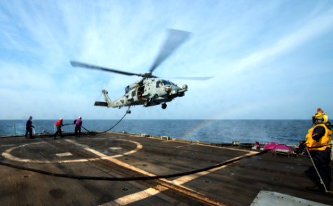Philippine Sea is deployed as part of the George H.W. Bush Carrier Strike Group in support of maritime security operations, theater security cooperation efforts and missions in support of Operation Enduring Freedom 141014-N-PJ969-199
