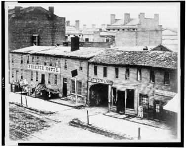 Phoenix Hotel, G. Metzger's Livery, and Timothy Crowley, undertaker and coffin maker, Buffalo, New York LCCN92520356