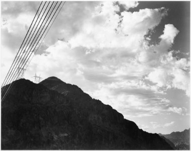 Photograph Looking Toward Mountain With Boulder Dam Transmission Lines, 1941 - NARA - 519844