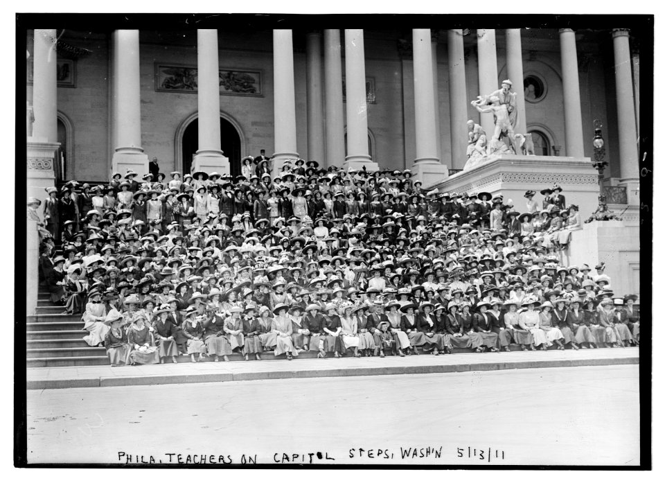 Phila. Teachers on Capitol Steps, Wash., D.C., 5-13-11 LCCN2014689416