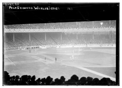Philadelphia AL playing New York NL at Polo Grounds in World Series (baseball) LCCN2014694575