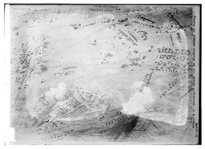Photo by German Aviator of his bombs exploding in S. Africa LCCN2014700471